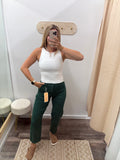 Hunter Green Barrel Pant