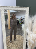 Mocha: Quarter Zip Hoddie