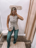 Striped Button Vest