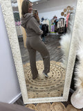 Mocha: Quarter Zip Hoddie