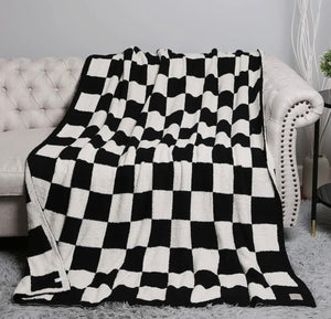 Black Checker Blanket
