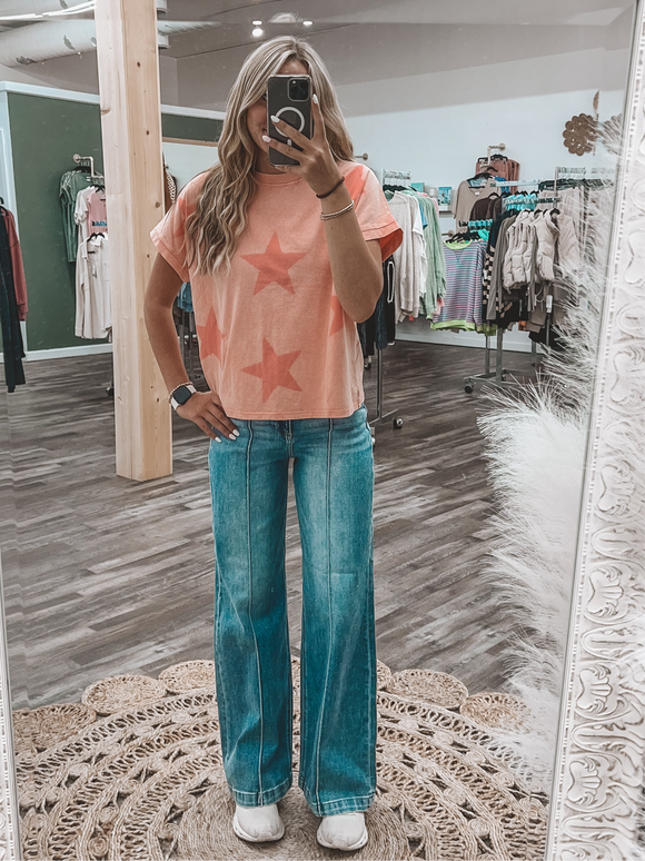 Faded Star Oversized Tee