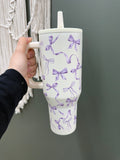 Lavender Bow Tumbler