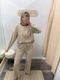 Brushed Stripe Jersey Set