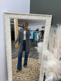 Grey: Long Brushed Jacket