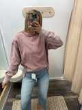 Acid Washed Ribbed Crew