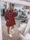 Oversized Red Plaid