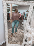 Mauve: Thermal V-Neck Top