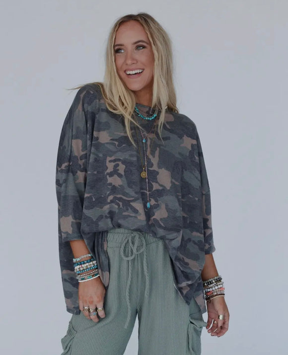 Oversized Camo Top