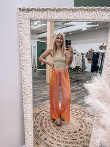 Coral Orange Boho Pants