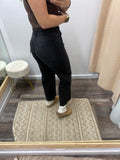 Elastic Waist Slouchy Pants - Black