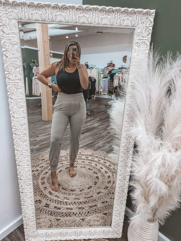 Taupe: Butter Joggers