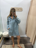 Long Denim Button Down