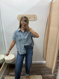 Oversized Denim Top