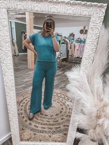 Dusty Blue: Sweater Set
