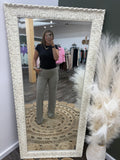 Stone: Butter V Waist Wide Pant