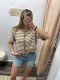 Short Sleeve Crochet Top