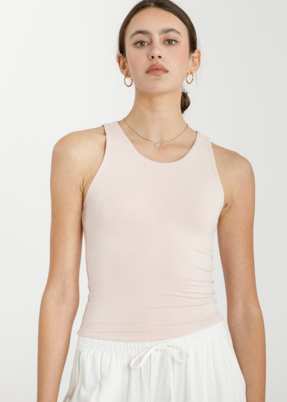 Blush: Round Neck Tank