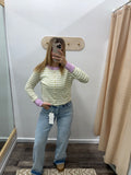 Color block Striped Cardi