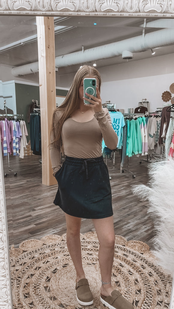 Black Butter Skort