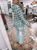 Sage/Blue: Plaid Flannel