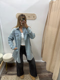 Long Denim Button Down