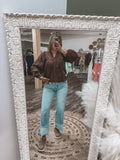 Brown: Babydoll Blouse