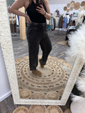 Washed Black Gauze Pants