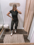 Risen: Mid Rise Black Cuffed Denim