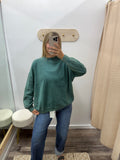 Acid Wash Crew Neck - Green