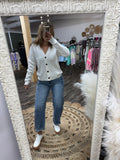 White: Sweater Cardigan
