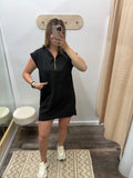 Textured Quarter Zip Dress