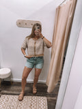 Short Sleeve Crochet Top