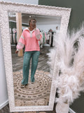 Neon Pink: French Terry Top