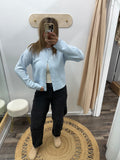 Baby Blue: Cardigan Top
