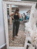 Washed Black Gauze Pants