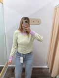 Color block Striped Cardi