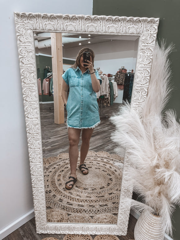 Denim: Button Shirt Dress