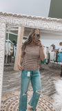 Mauve Stripe Top