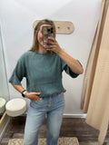 Waffle Relaxed Tee - Teal