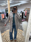 Mocha: Long Brushed Jacket