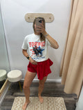 Red Lined Skort