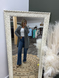 Grey: Long Brushed Jacket