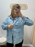Oversized Star Patched Button Down