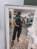 Black: Cinch and Slouchy Overalls