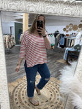 Rose: Striped Knit Top