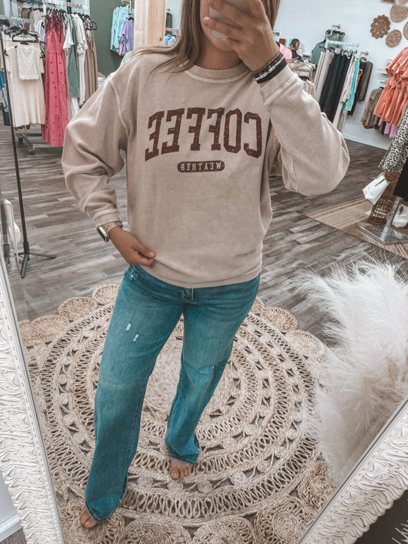 Coffee Weather Vintage Pullover