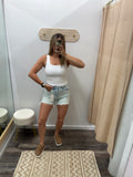 Light Washed Denim Shorts