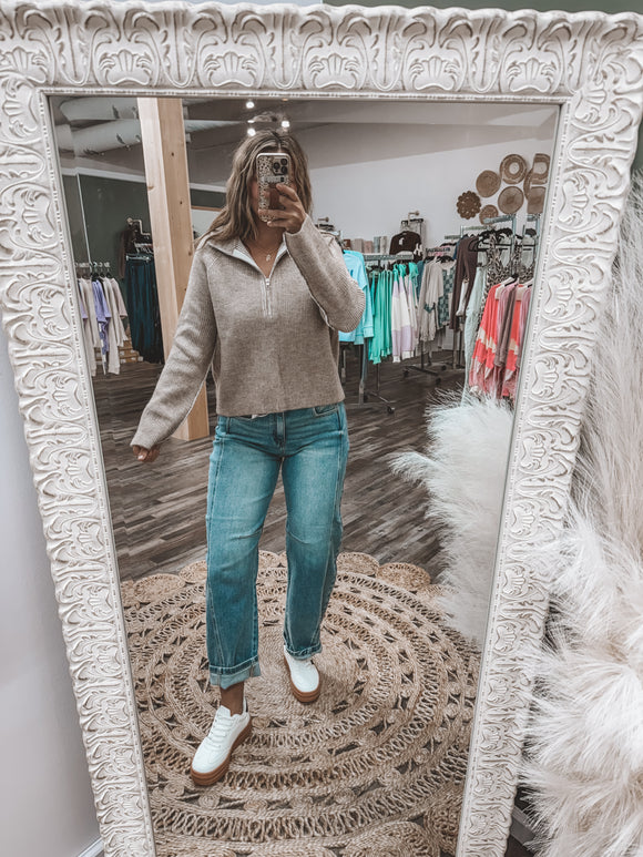 Knit Zipper Pullover