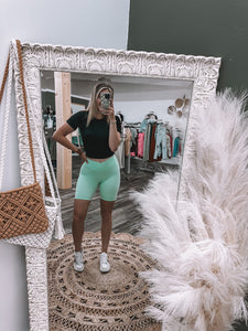 Mint: Crossover Biker Shorts